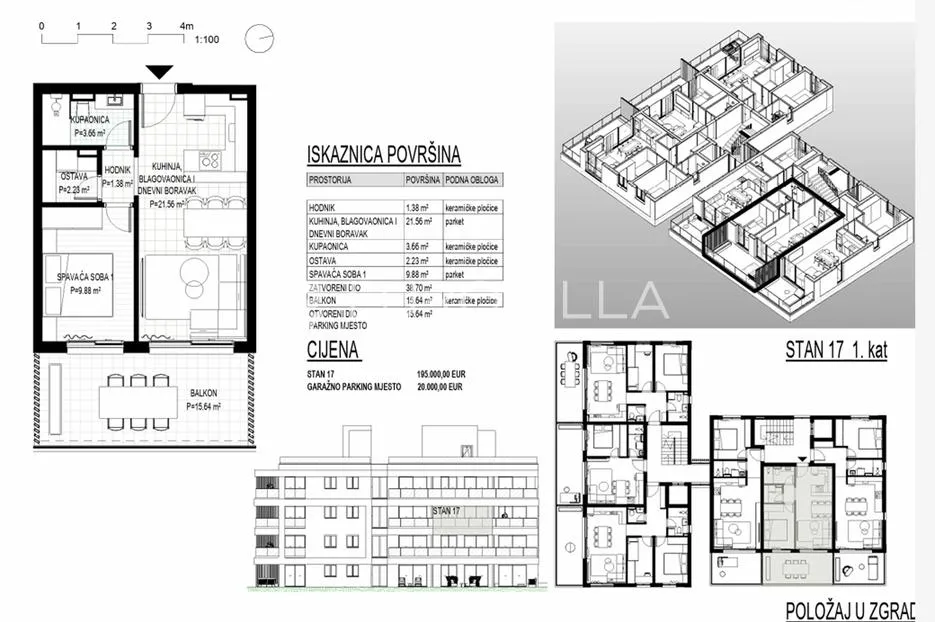 trogir, okrug gornji – apartman s17 na drugom katu neto korisne površine 46 m2 - slika 14