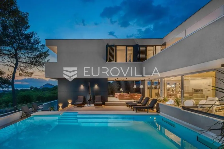 zadar, diklo, prekrasna villa s bazenom i pogledom na more - slika 9