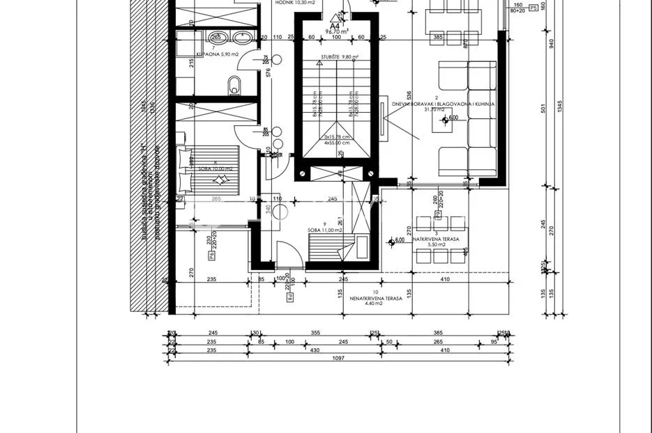 pula, busoler, moderni pentohuse na odličnoj lokaciji, 2. kat, 107.47 m² - slika 4