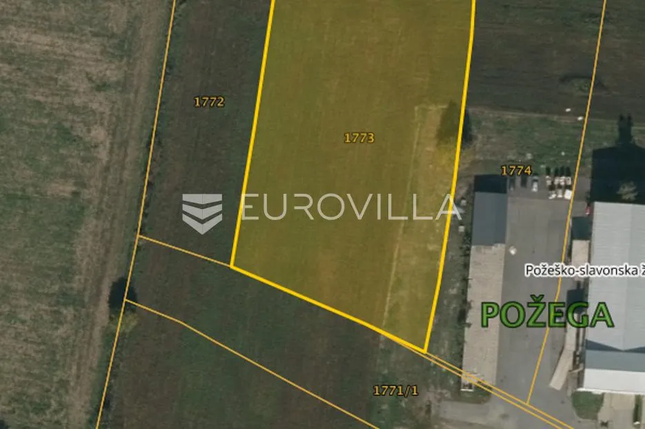 Požega, atraktivno zemljište u K gospodarsko–poslovnoj zoni 15.058 m² - Centar