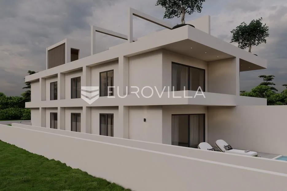 luksuzni apartman s bazenom i vrtom, prvi red do mora, rtina ražanac, s1 - slika 7
