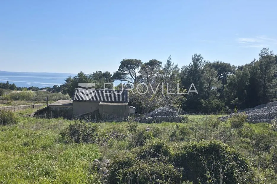 baška voda, zemljište s kućom za renovaciju i panoramskim pogledom na more - slika 9