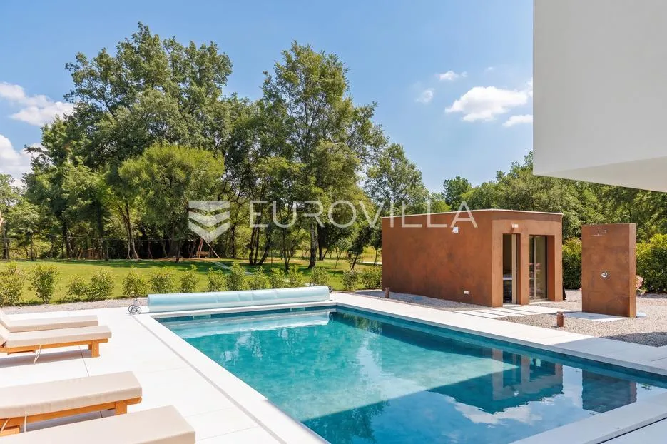 istra, labin, vrhunska moderna villa c, grijani bazen 48 m², 2386 m² uređene okućnice - slika 14