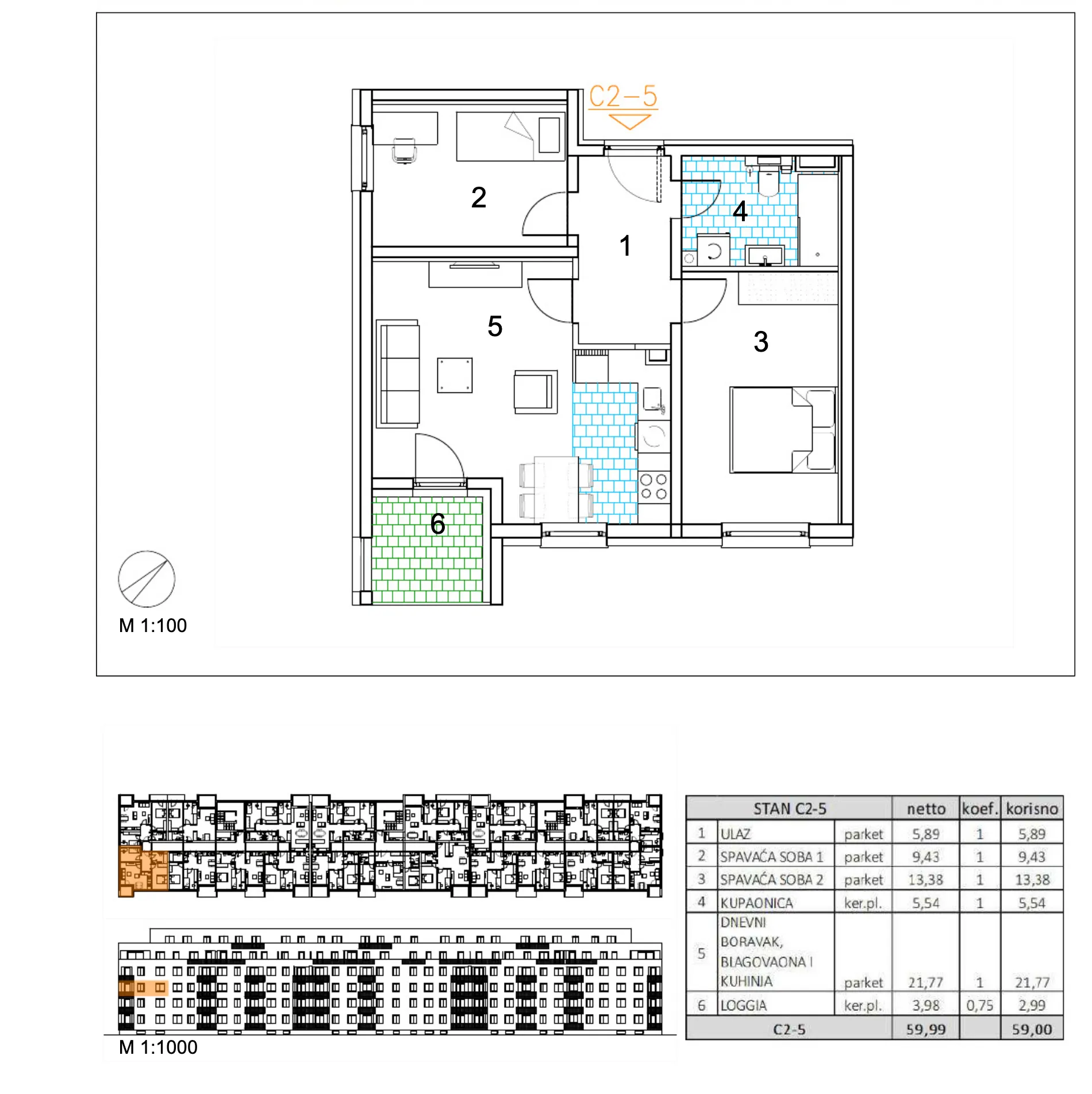 velika gorica, moderan trosoban stan u novogradnji, 59 m² - slika 6