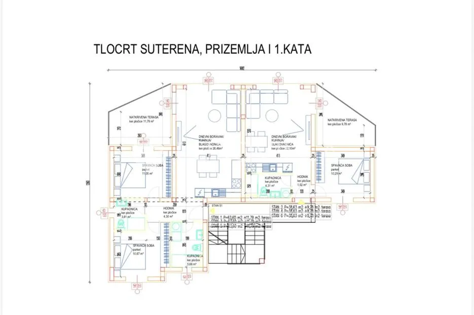 čiovo, žedno, dvosoban stan u prizemlju neto korisne površine 69,85 m², s1 - slika 11