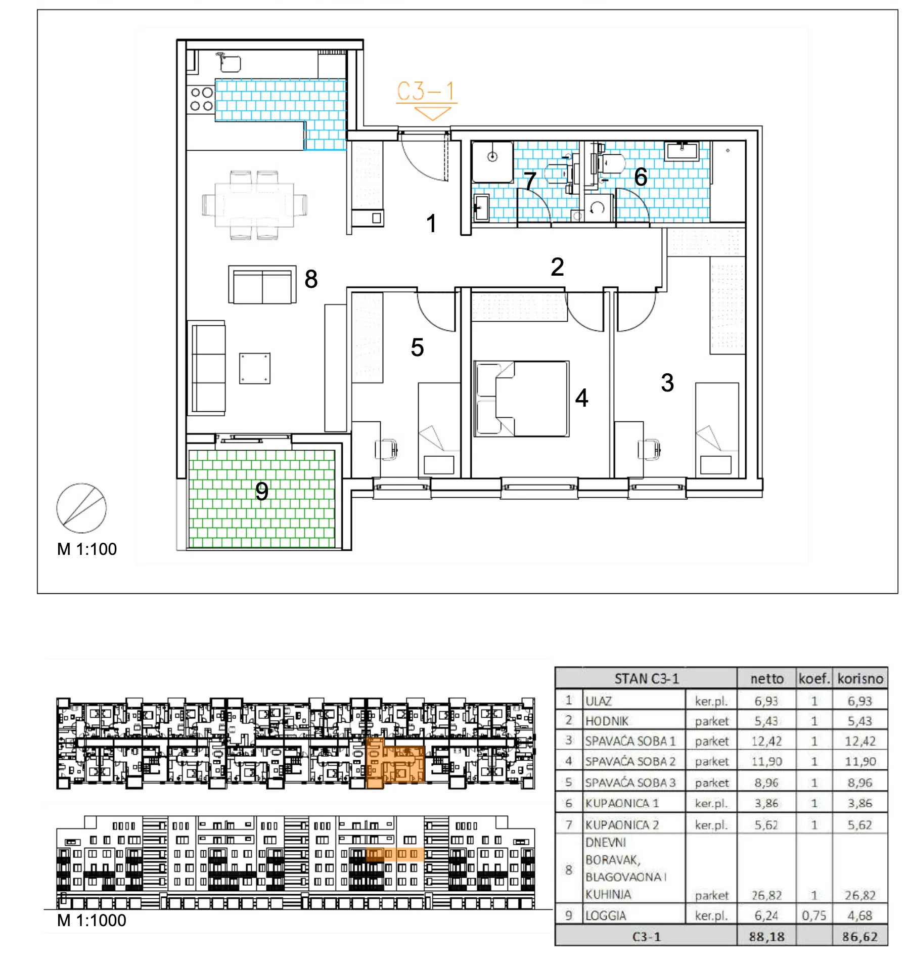 velika gorica, moderan četverosoban stan u novogradnji, 87 m² - slika 6