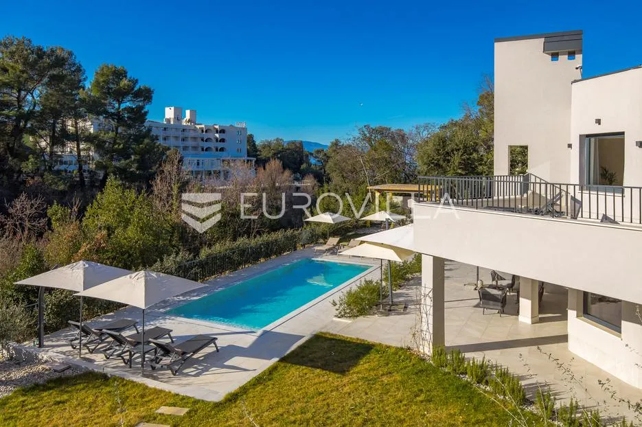 otok krk, malinska, luksuzna vila s dva apartmana u prvom redu do mora - slika 41