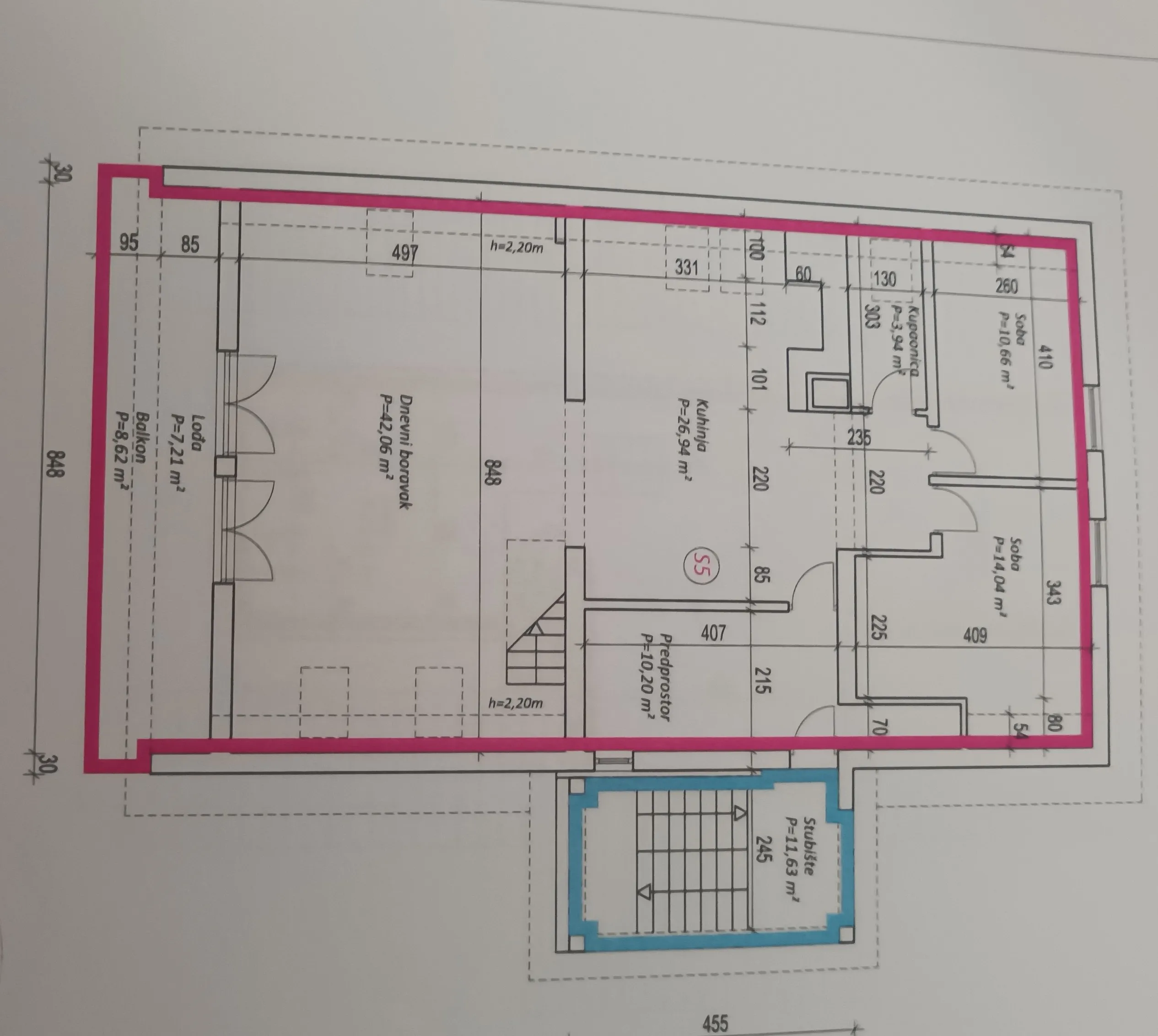zagreb, pantovčak, pavlinovićeva, dvoetažni peterosoban stan sa balkonom, 170 m² - slika 14