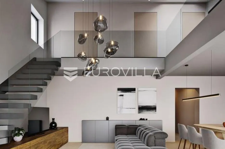 rijeka, trsat, vrhunska novogradnja, moderan dvoetažni stan, 126,3 m² 28 m² terasa i balkon - slika 4