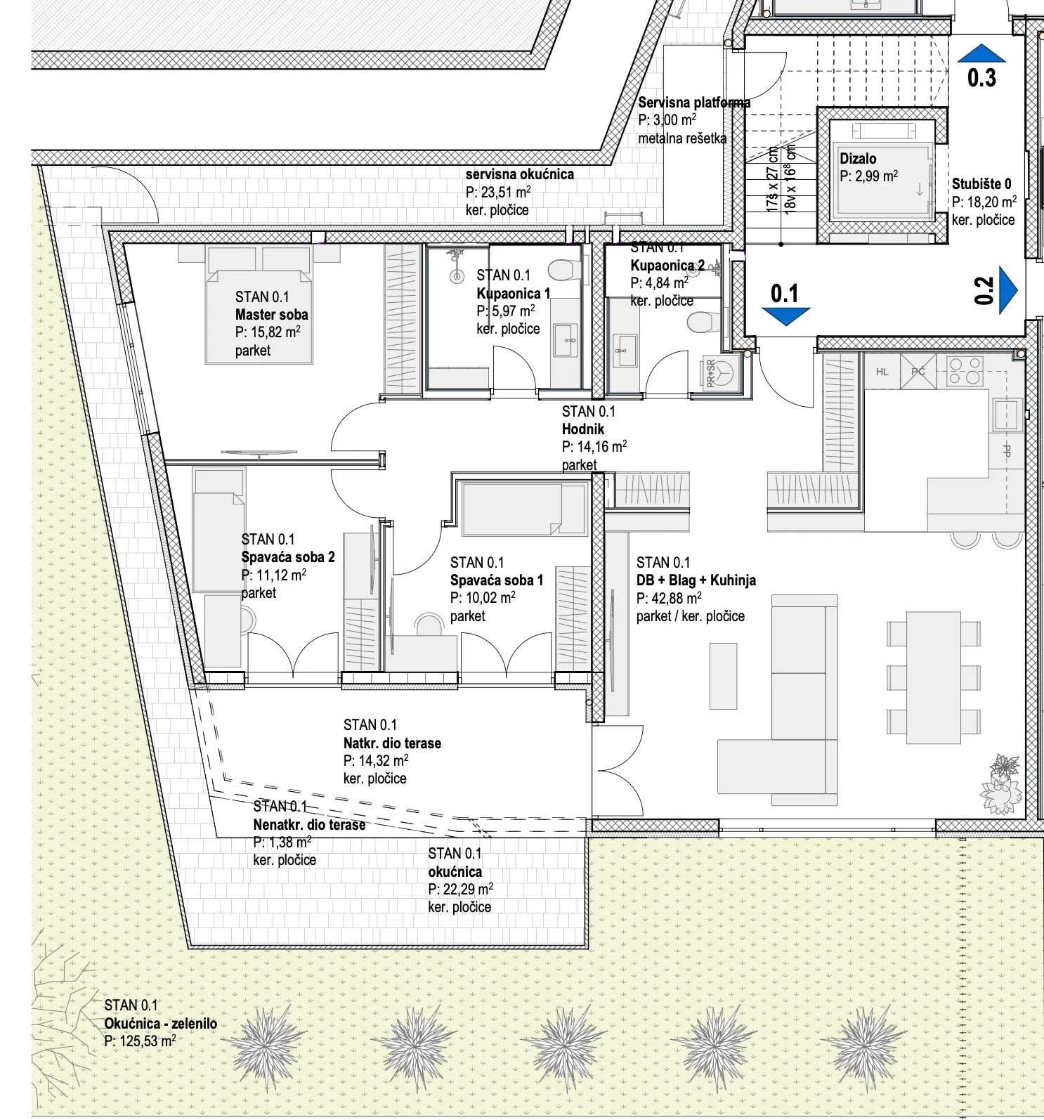 kastav, rešetari, blue horizon residence, atraktivan četverosoban stan u novogradnji, 145 m² - slika 6