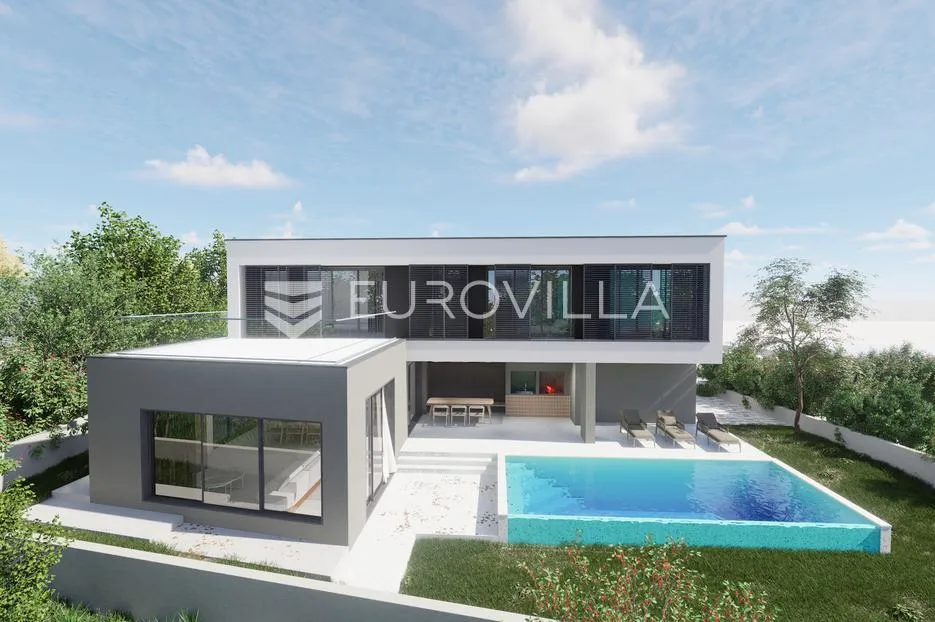 kaštel novi, moderna vila u izgradnji s bazenom i pogledom na more - slika 2
