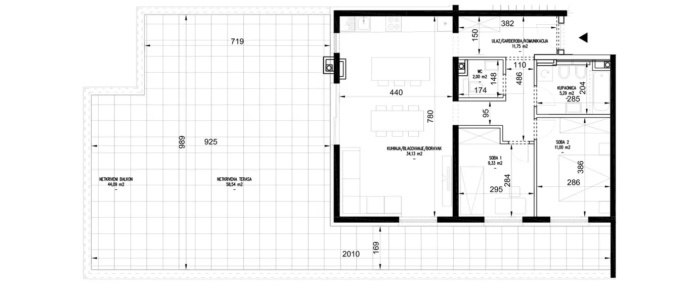 zagreb, siget, atraktivan trosoban stan + gpm, nkp 112 m2 novogradnja - slika 5