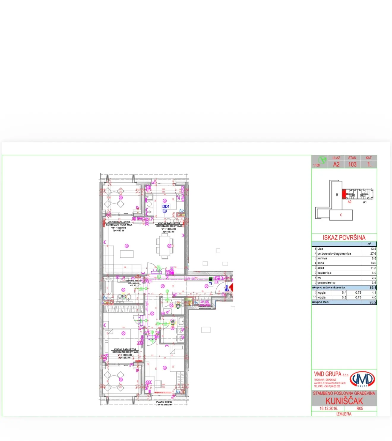 zagreb, črnomerec, vmd, moderan trosoban stan 94 m² plus garaža - slika 18