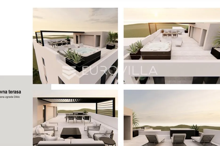 zadar, diklovac, luksuzni penthouse s pogledom na more - slika 9