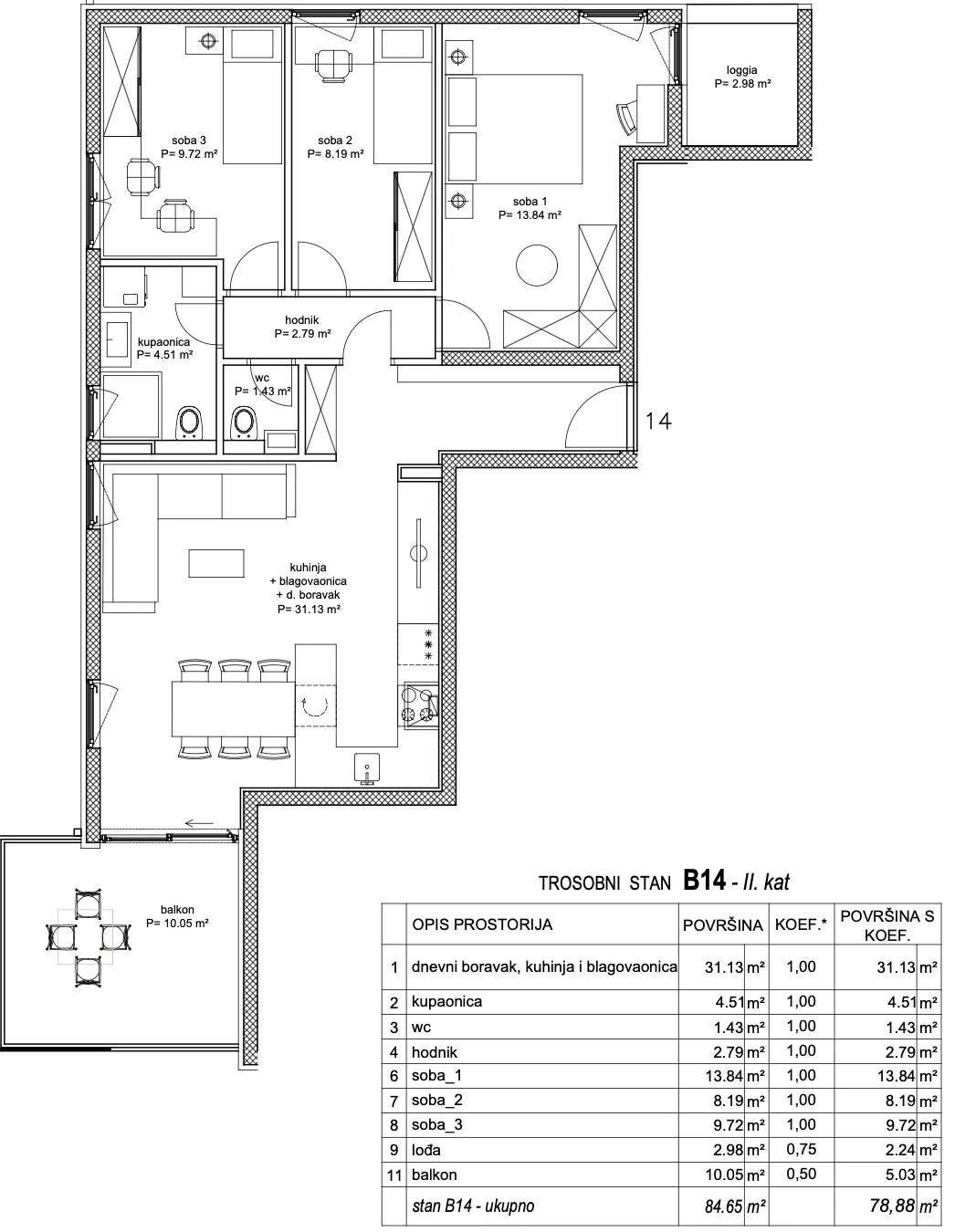 split, visoka, trosoban stan u novogradnji - slika 20