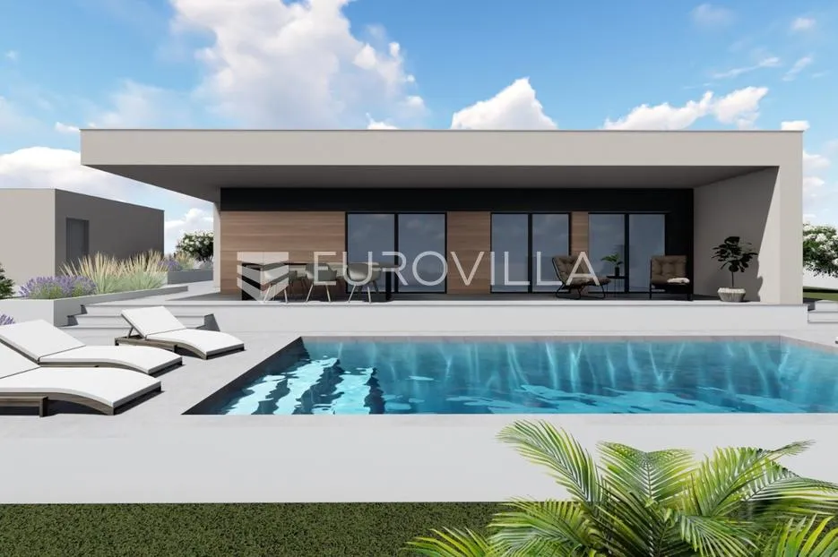 ližnjan, muntić: moderna prizemnica 147 m² s bazenom i garažom, roh, bau prilika - slika 3