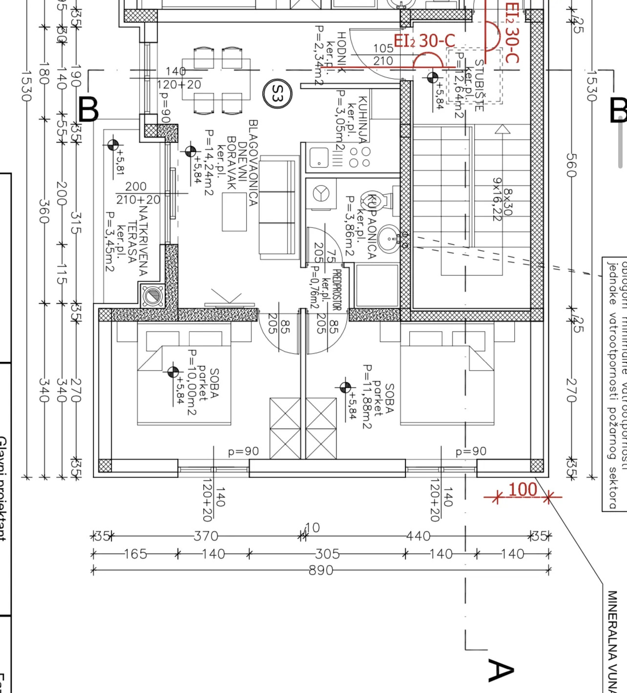 pula, valdebek, stan s dvije spavaće sobe 51 m², novogradnja - slika 2
