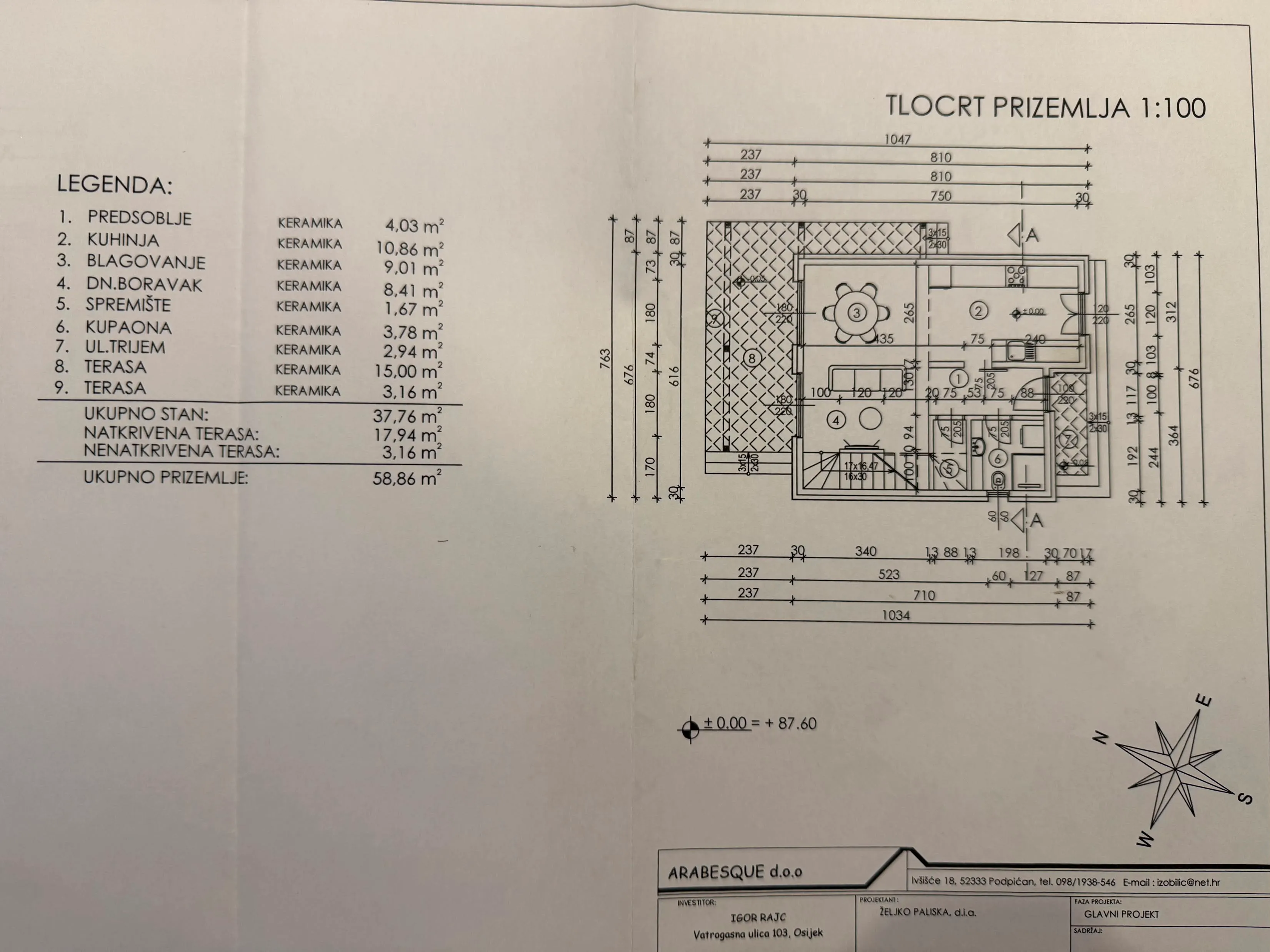 osijek, antunovac, građevinsko zemljište 702 m² s projektom montažne kuće - slika 3