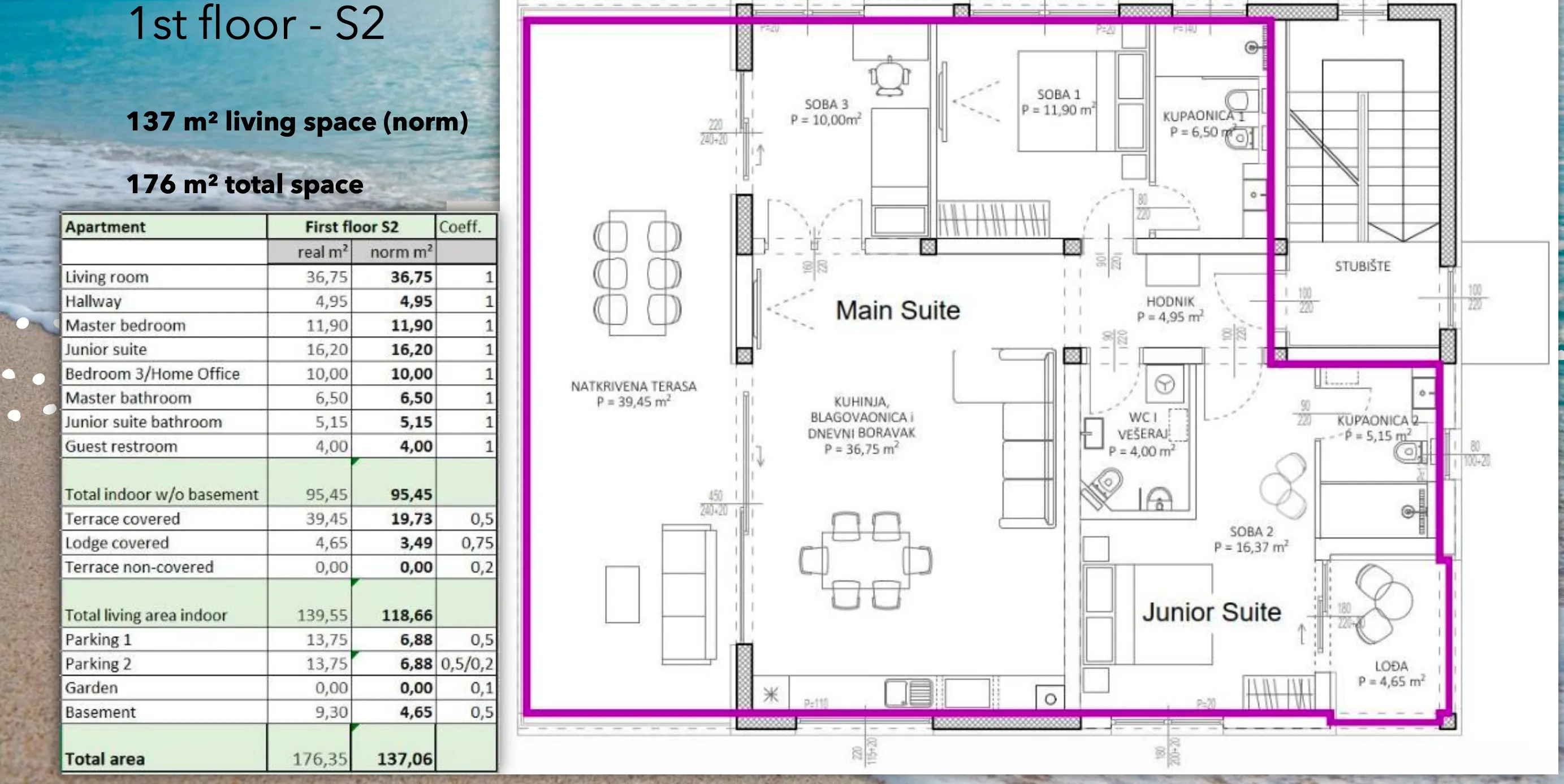 zadar, diklo, luksuzni stan na prvom katu s pogledom na more, 176 m² korisne površine - slika 16