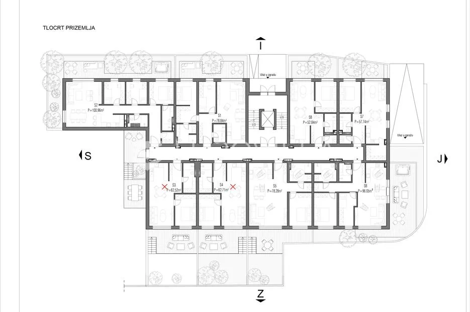slavonski brod, j.j. strossmayera, četverosoban stan, 103,57 m², 1. kat, lift - slika 2