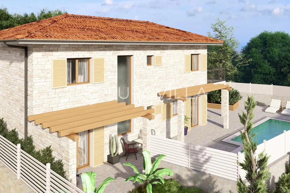istra, momjan, rijetka prilika kamena kuća s projektom i pogledom na more - slika 5