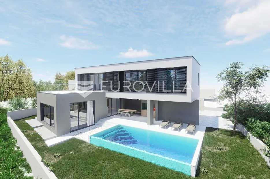 kaštel novi, moderna vila u izgradnji s bazenom i pogledom na more - slika 7