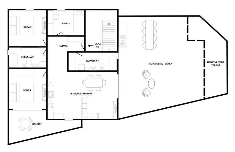 zagreb, gračani, četverosobni penthouse površine 129,58 m², novogradnja - slika 17
