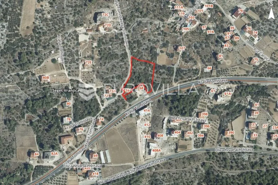 split okolica- trogir- seget, građevinsko zemljište, 3359m2, 500m od mora - slika 5