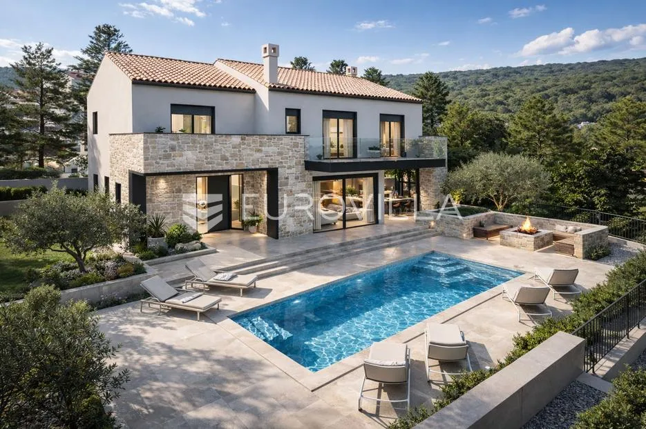Otok Krk, Šilo, luksuzna vila prvi red do mora, Villa D