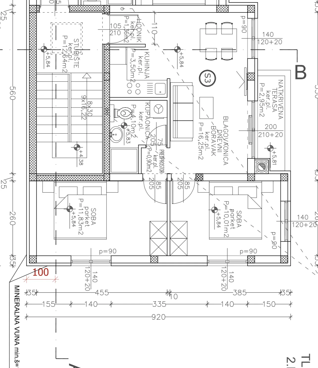 pula, valdebek, stan na drugom katu 2 ss - 52,50 m2 - slika 2