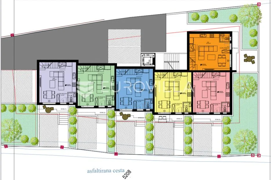 sveti petar na moru, biograd na moru, dvoetažni stan s1 površine od 72,55 m² s vrtom od 44 m² - slika 9