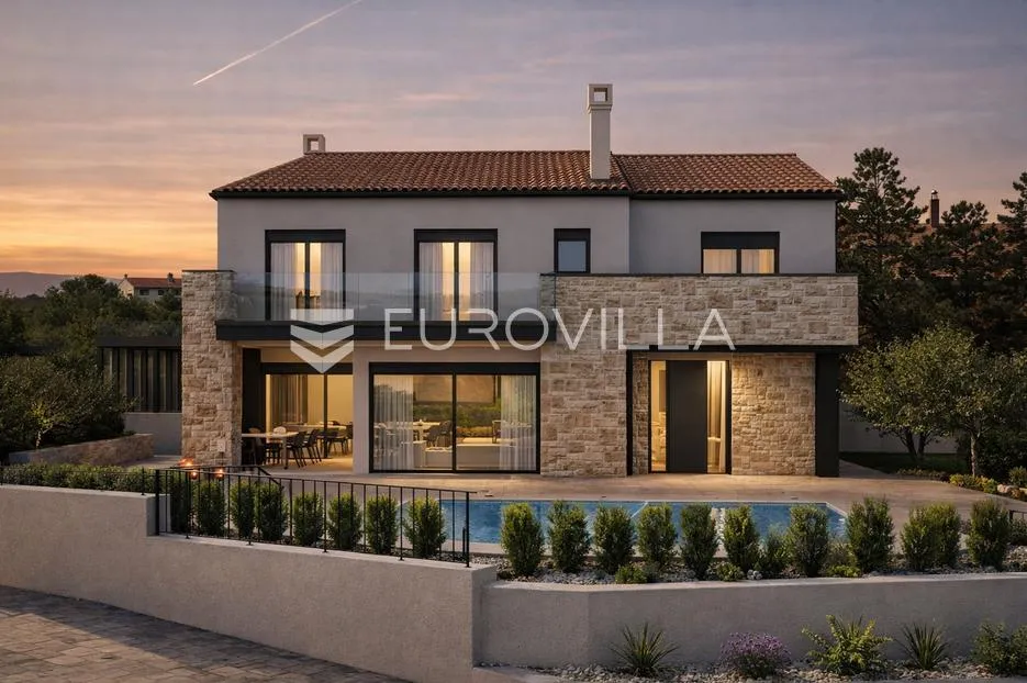 otok krk, šilo, luksuzna vila prvi red do mora, villa c - slika 2