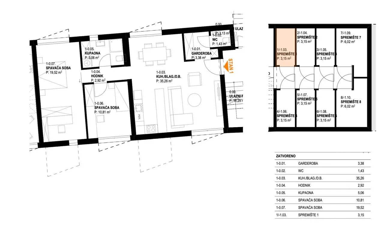 ludbreg, atraktivan trosoban stan površine 79,96 m², novogradnja - slika 5