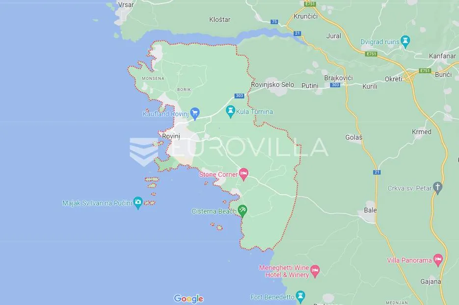 Istra, Rovinj - građevinsko zemljište 912 m2 na odličnoj lokaciji
