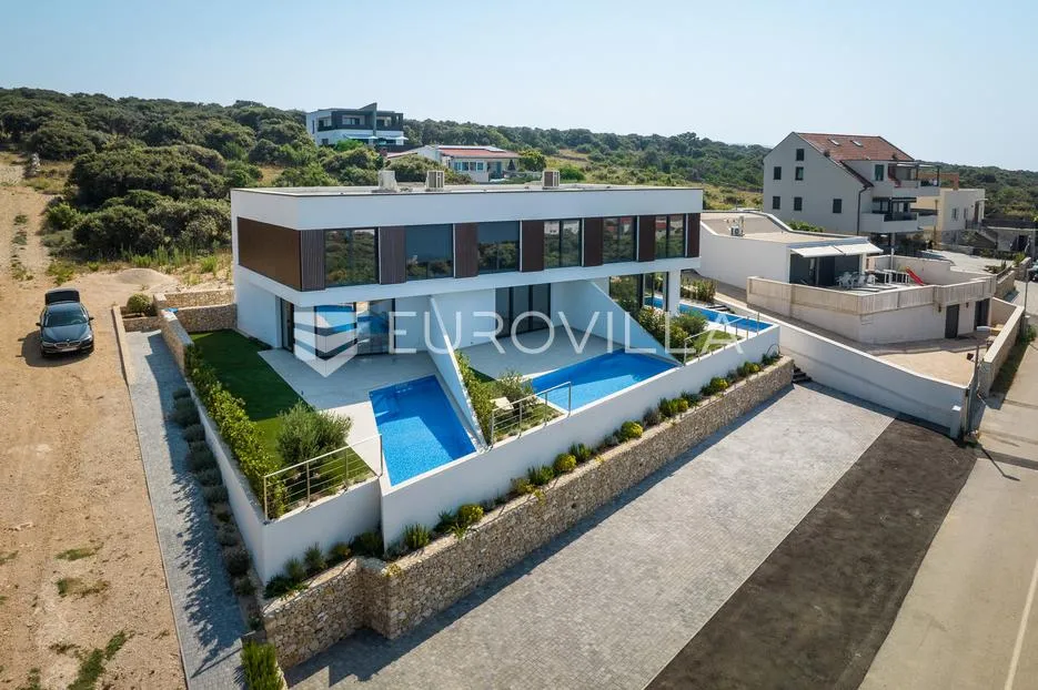 pag, mandre, trosoban stan u luksuznoj vili s privatnim bazenom i pogledom na more 130 m² - slika 30