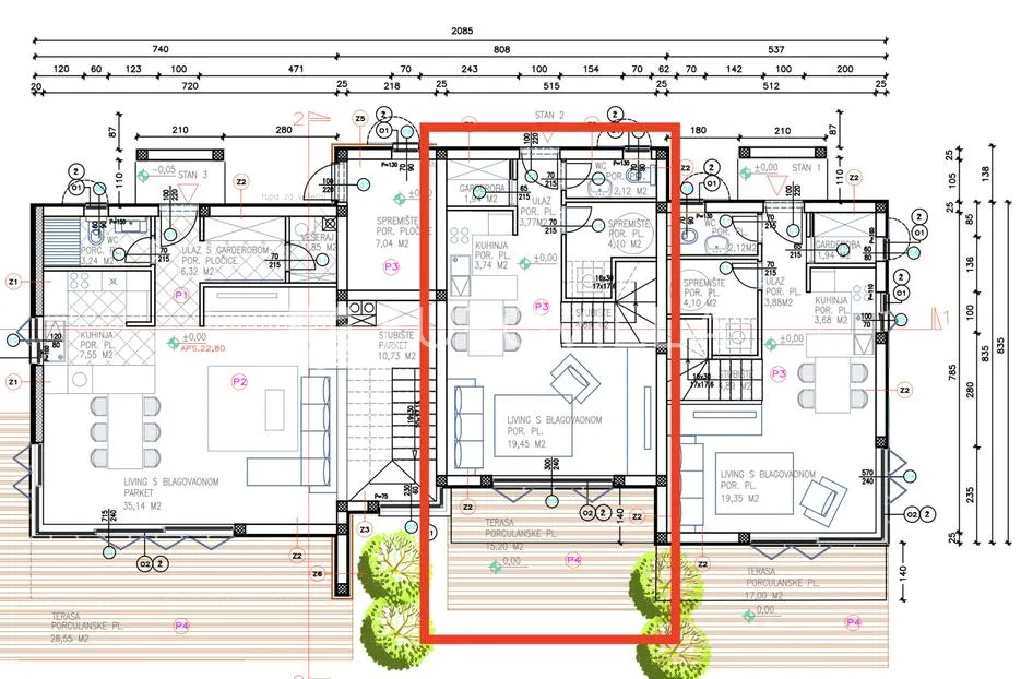 vodice, moderna trojna kuća, 103 m² - slika 6