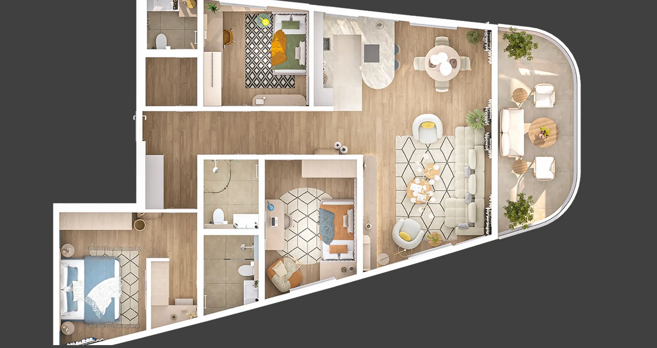 rijeka, kantrida, luksuzan četverosoban stan nkp 136 m2 u novogradnji - slika 7