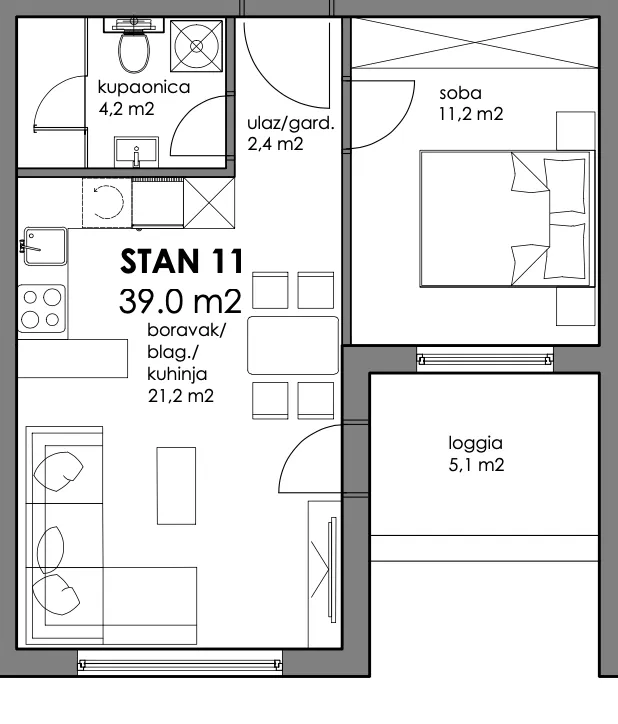zagreb, trnava, dvosoban stan u vrhunskoj novogradnji, 43 m² - slika 13
