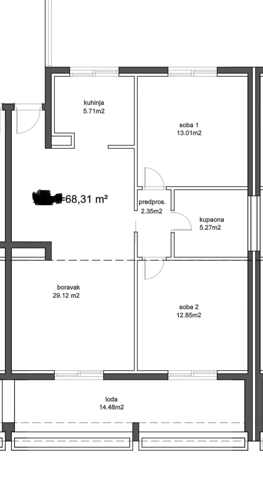 split, firule, luksuzan dvosoban stan 82m2, parking, do 1.6.2026. - slika 18