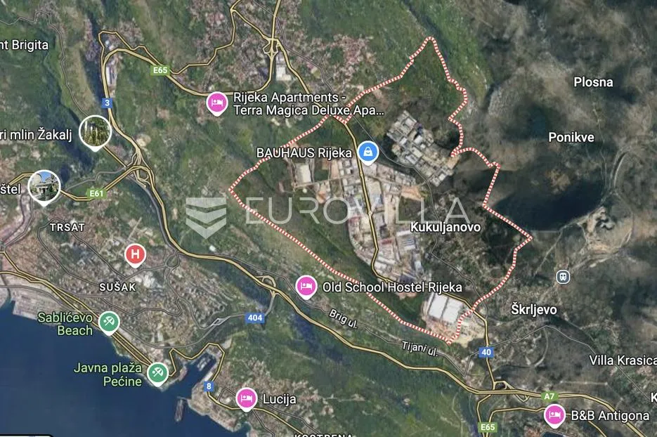 bakar, kukuljanovo, 23.772 m² zemljišta za gospodarsku poslovnu djelatnost - slika 2