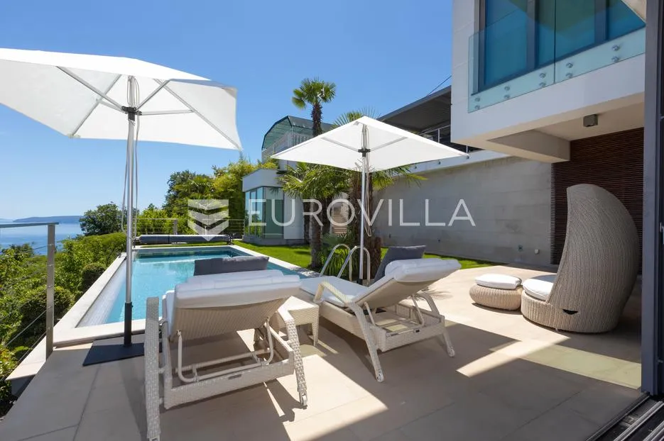 opatija, oprić, ekskluzivna vila 375 m² s panormaskim pogledom, bazenom i saunom - slika 2
