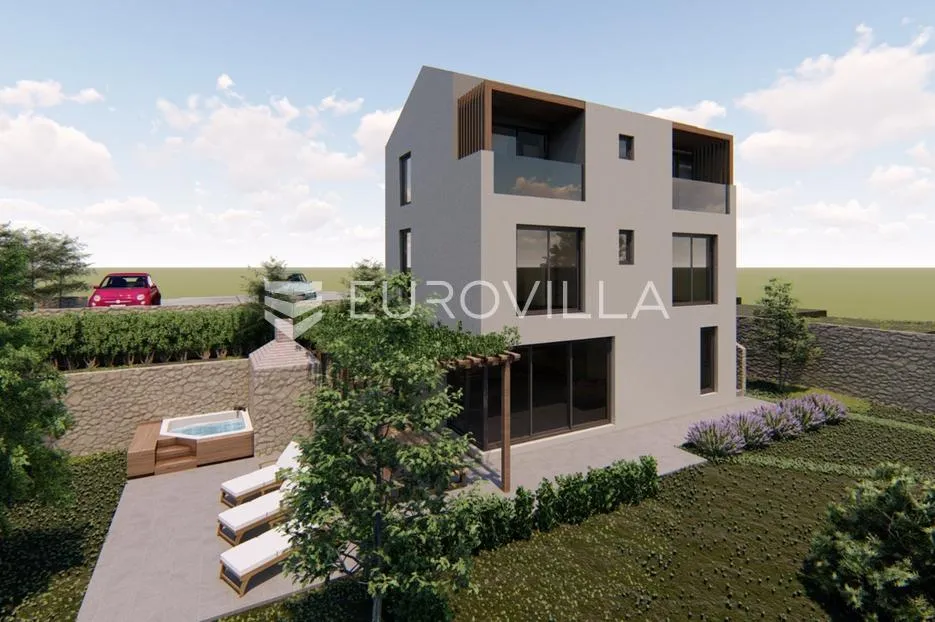 Šibenik okolica - zemljište s pravomoćnom građevinskom dozvolom - Zaton, Šibenik