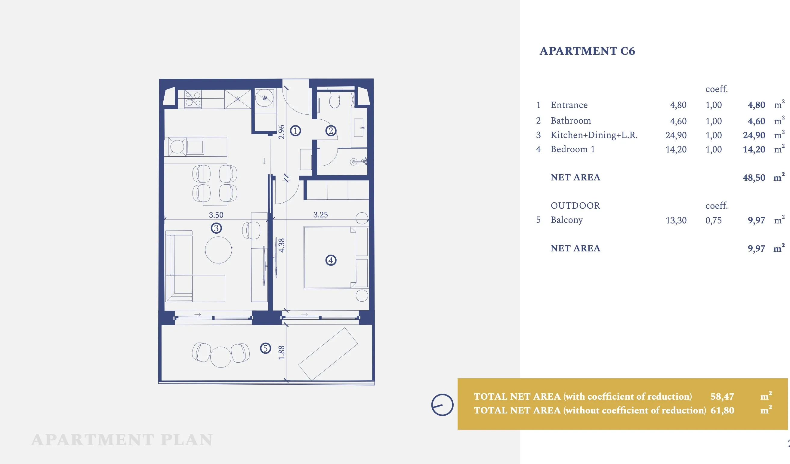 istra, savudrija, petram resort, apartman s jednom spavaćom sobom u prizemlju 61,80 m² - slika 14