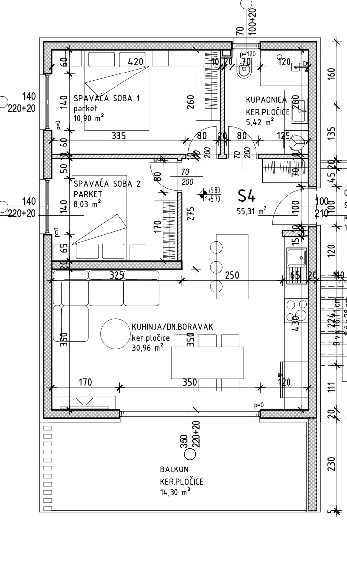 trogir, čiovo, dvosoban penthouse s krovnom terasom i predivnim pogledom na more - slika 19