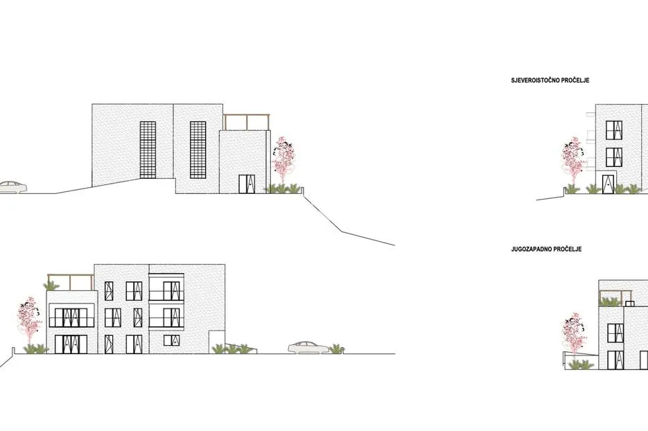 opatija, pobri, građevinsko zemljište površine 1365 m² s idejnim projektom - slika 4