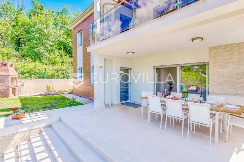 ičići, poljane, elegantna vila s panoramskim pogledom 275 m2, bazen, garaža - slika 5
