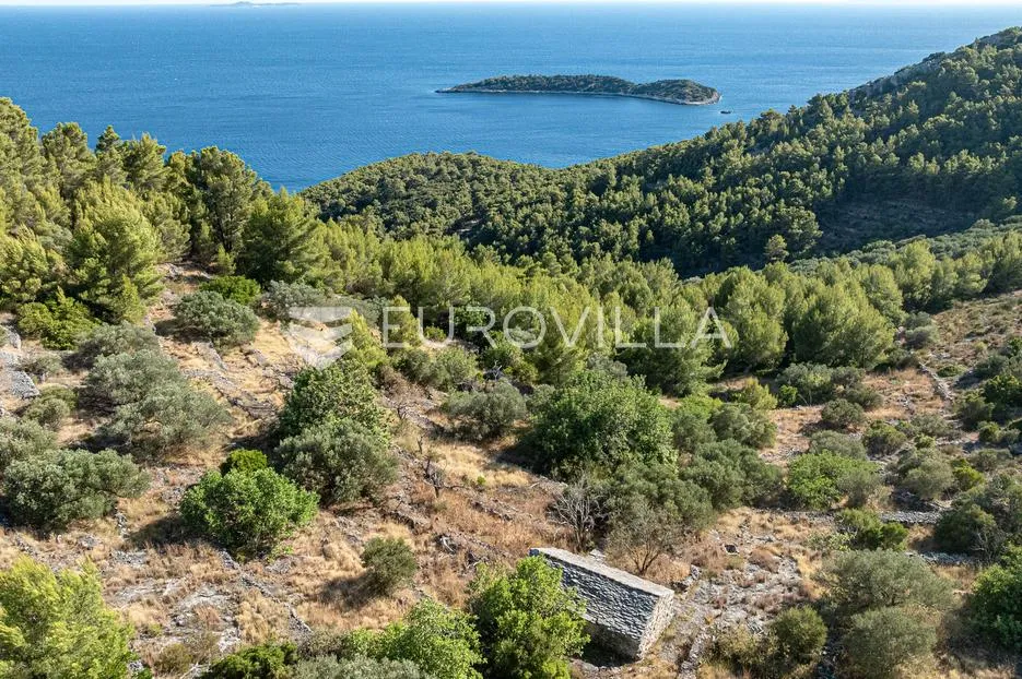 Otok Korčula, Blato, uvala Grčćica, poljoprivredno zemljište sa kamenom kućom - Gršćica, Blato