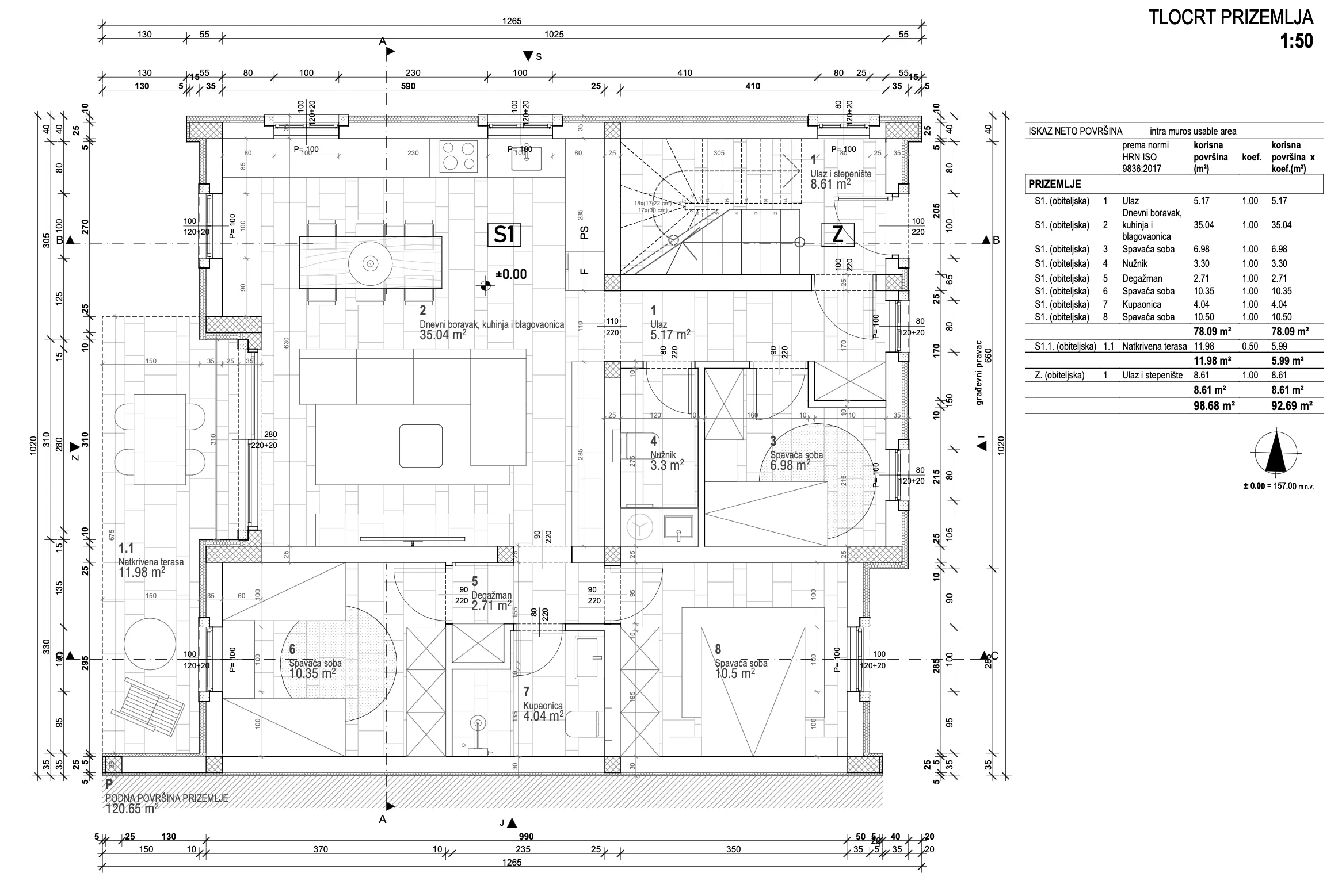 istra, rovinj okolica, putini, trosoban stan 84.08 m² s vrtom i natkrivenom terasom u prizemlju - slika 6
