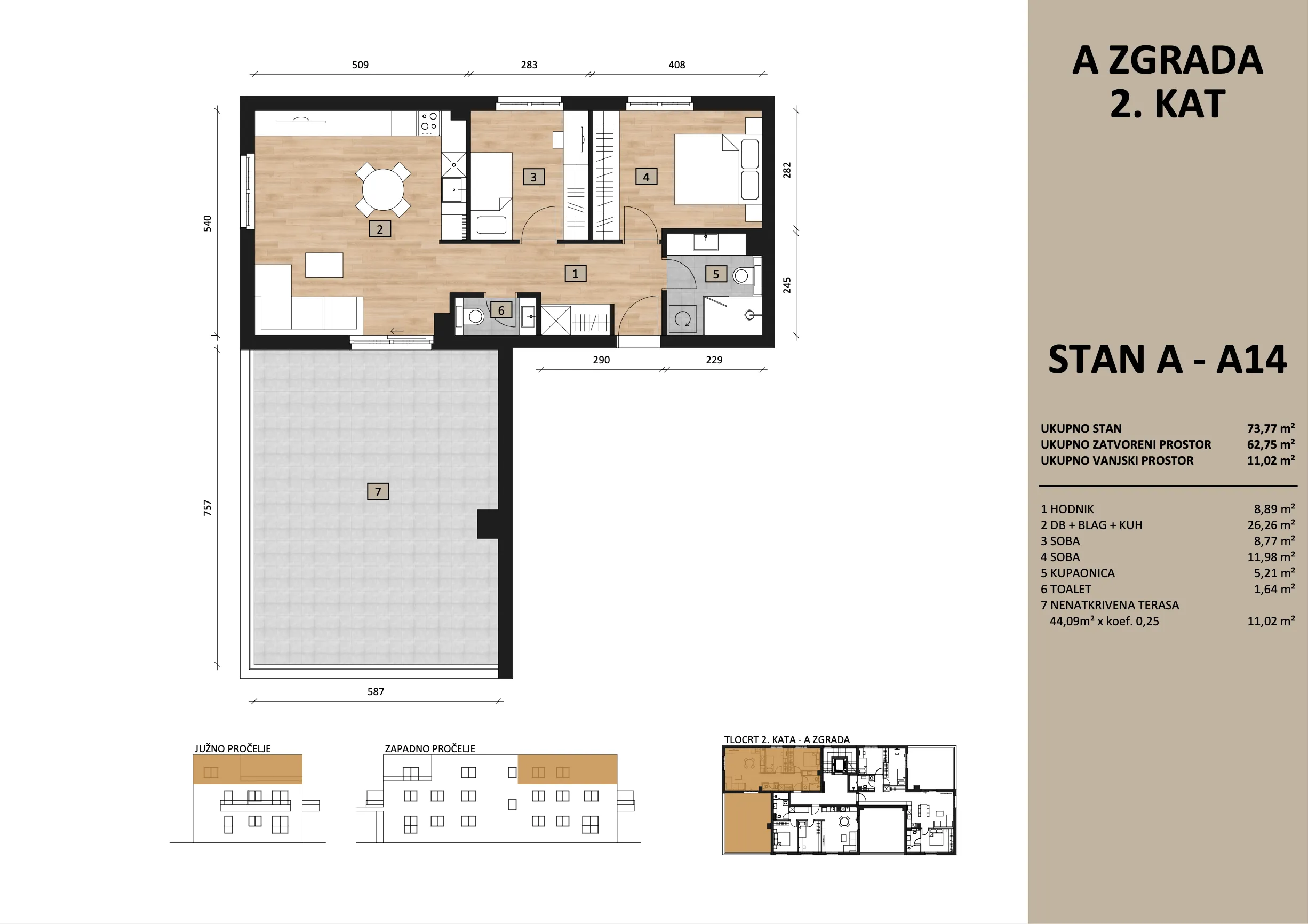 zagreb, sveta klara, klara living, trosoban stan 78.66 m², novogradnja - slika 15