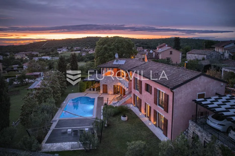 istra, šorići, luksuzna kamena kuća, 388 m², s bazenom i građevinskim zemljištem 4621 m² - slika 3